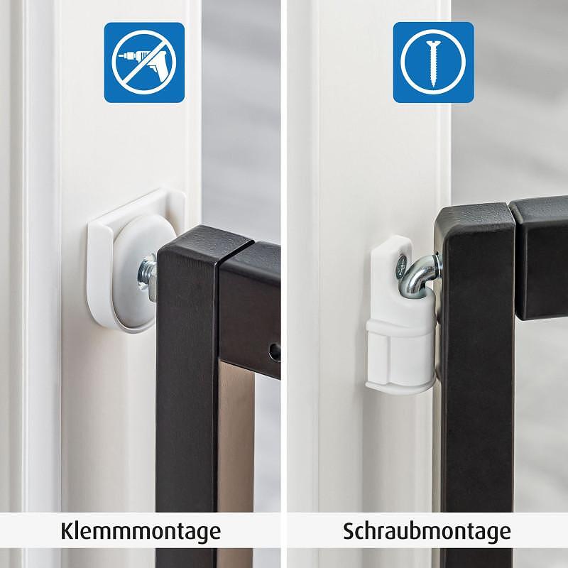 Универсална Преграда За Врата Стълби С Натиск 46131 Черна New023733 Reer