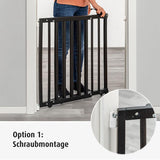 Универсална Преграда За Врата Стълби С Натиск 46131 Черна New023733 Reer