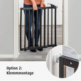 Универсална Преграда За Врата Стълби С Натиск 46131 Черна New023733 Reer