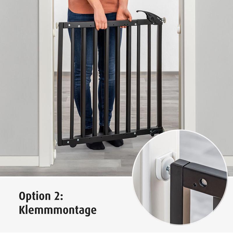 Универсална Преграда За Врата Стълби С Натиск 46131 Черна New023733 Reer