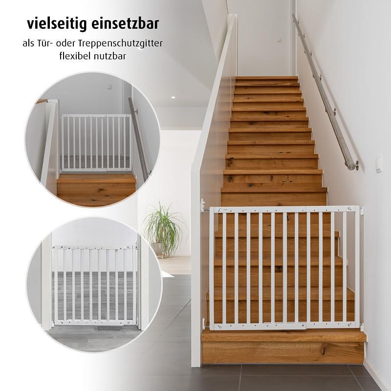 Универсална Преграда За Врата Стълби С Пробиване 46140 Бяла New023735 Reer