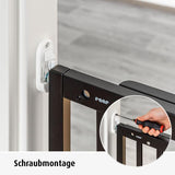 Универсална Преграда За Врата Стълби С Пробиване 46141 Черна New023736 Reer