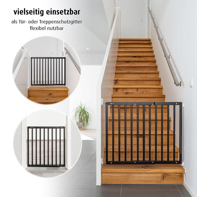 Универсална Преграда За Врата Стълби С Пробиване 46141 Черна New023736 Reer