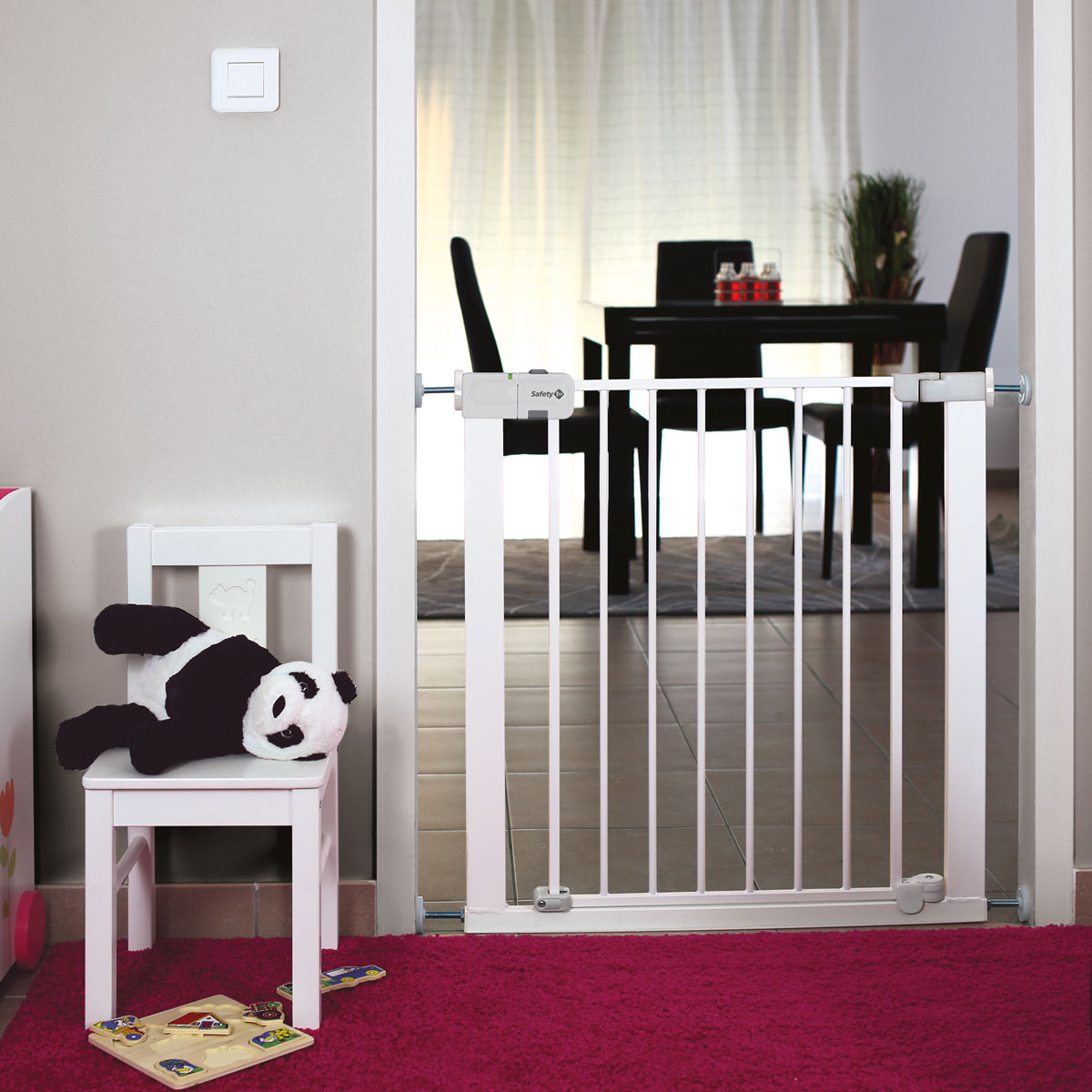 Метална Преграда За Врата С Механизъм За Автоматично Заключване, Бяла Safety 1St