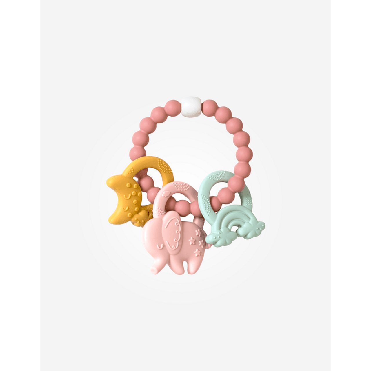 Бебешка Силиконова Гризалка Ele Fun Pink Saro Baby