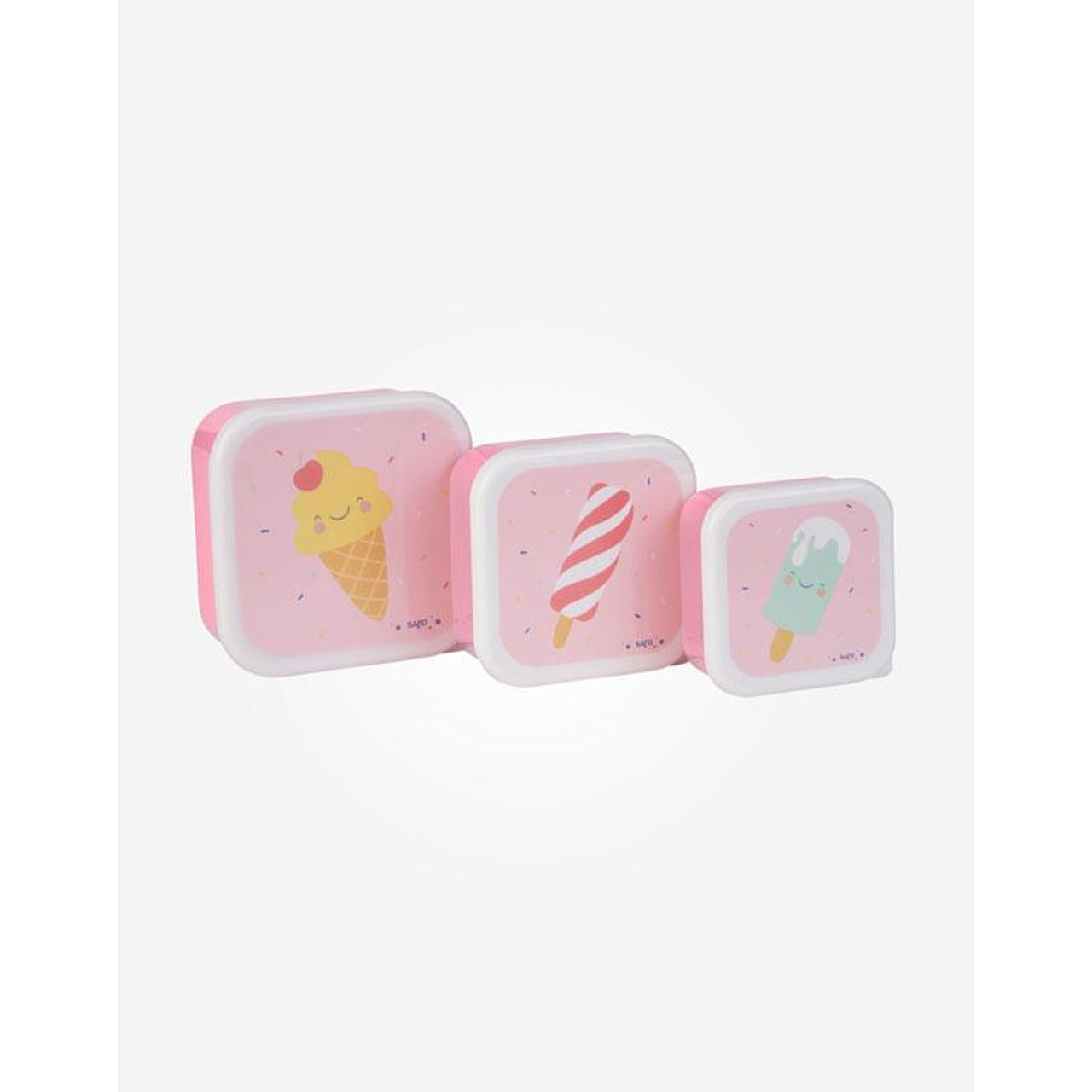 Комплект Детски Кутийки За Обяд 3 Бр. Ice Cream Pink Saro Baby