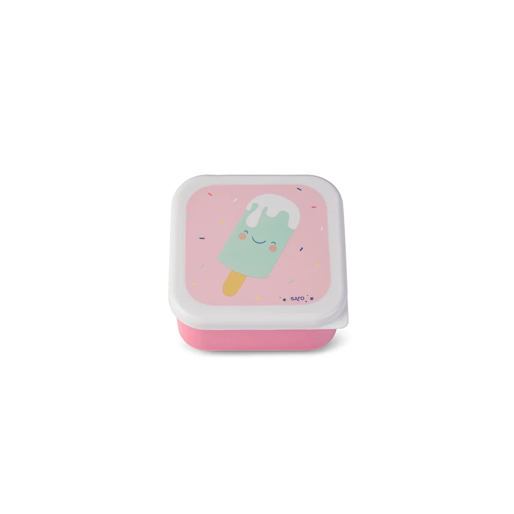 Комплект Детски Кутийки За Обяд 3 Бр. Ice Cream Pink Saro Baby