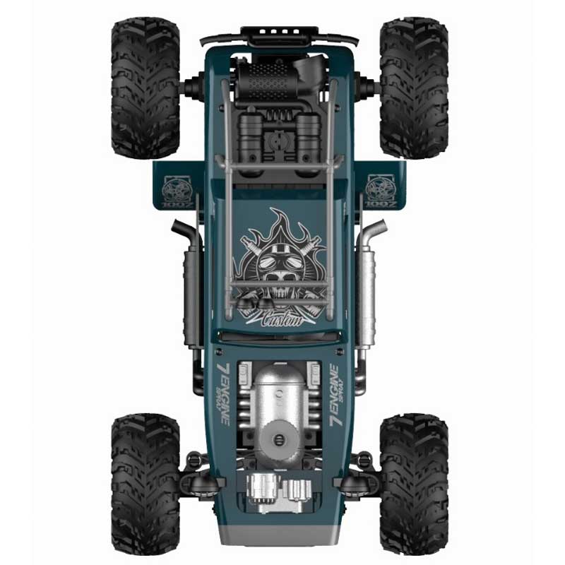 Състезателен Джип С Димен Ефект, Rc В Син Цвят