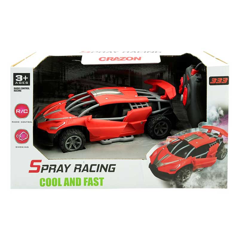 Състезателна Кола С Rc Управление, Led Светлини И Пушек 1:24