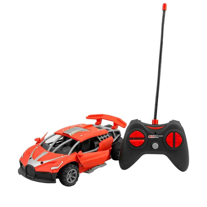 Състезателна Кола С Rc Управление, Led Светлини И Пушек 1:24