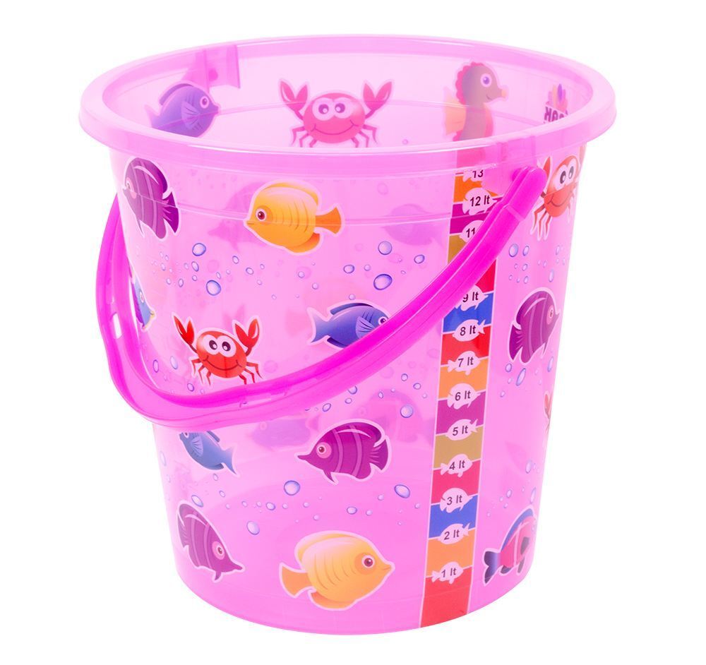 Кофа За Баня Прозрачна Шарена Розова 100 2 Sevi Baby