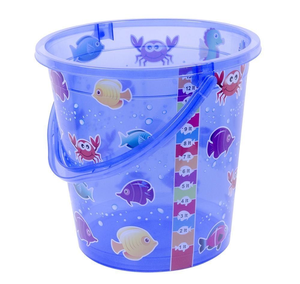 Кофа За Баня Прозрачна Шарена Синя 100 1 Sevi Baby