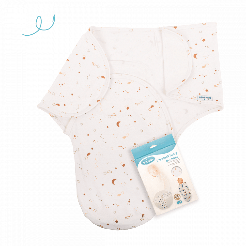 Антистрес Пелена За Новородено Galaxy Бяла 118 168 Sevi Baby
