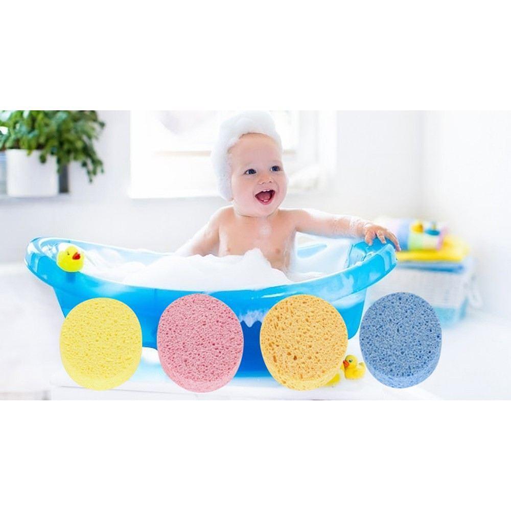 Целулозна Гъба За Баня Жълта 02 4 Sevi Baby