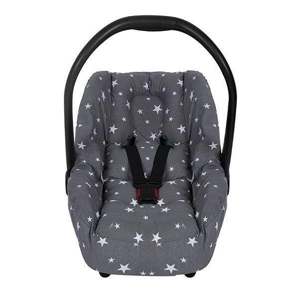 Калъф За Столче За Кола С Опора На Кръста Звезди Сиви 61 13 Sevi Baby