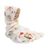 Кърпа С Качулка За Новородено Тензух Космос 404 61 Sevi Baby