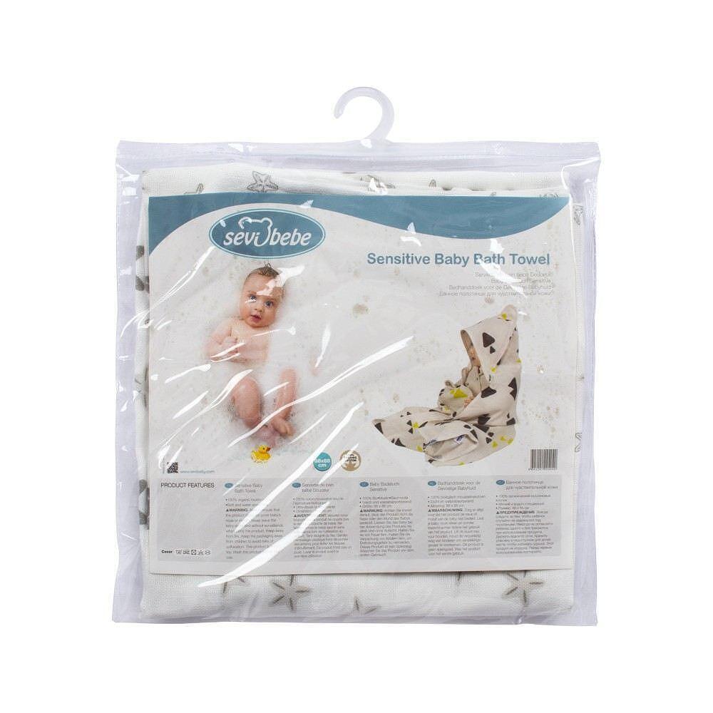 Кърпа С Качулка За Новородено Тензух Космос 404 61 Sevi Baby