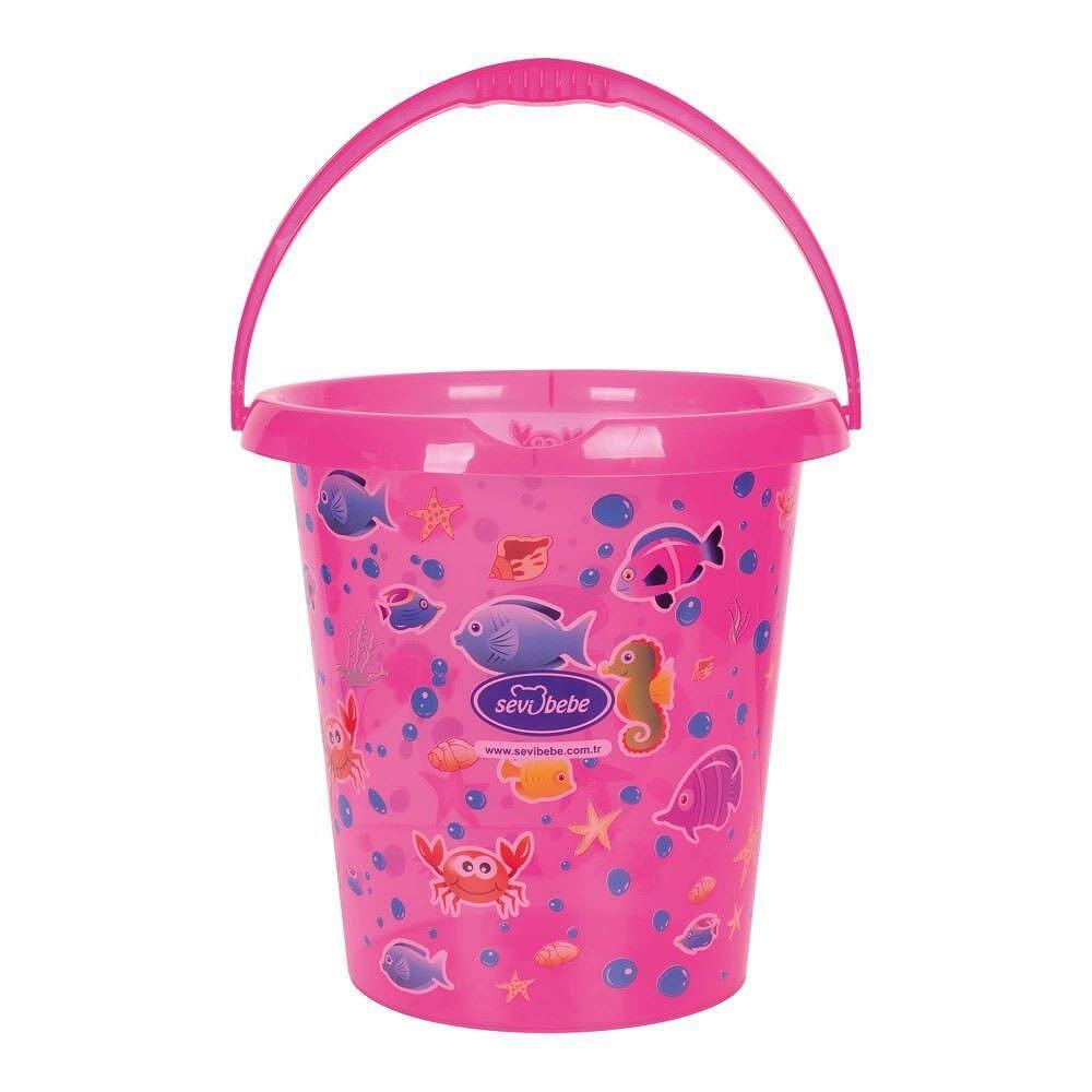 Кофа За Баня Прозрачна Шарена Розова 12л 408 2 Sevi Baby