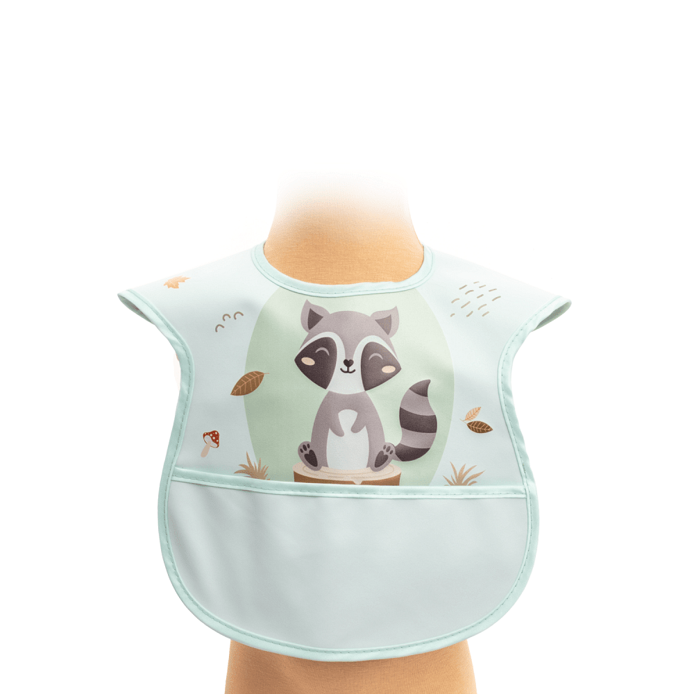 Лигавник Peva С Джоб Малък Енот Зелен 22 183 Sevi Baby