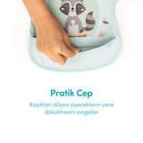 Лигавник Peva С Джоб Малък Енот Зелен 22 183 Sevi Baby