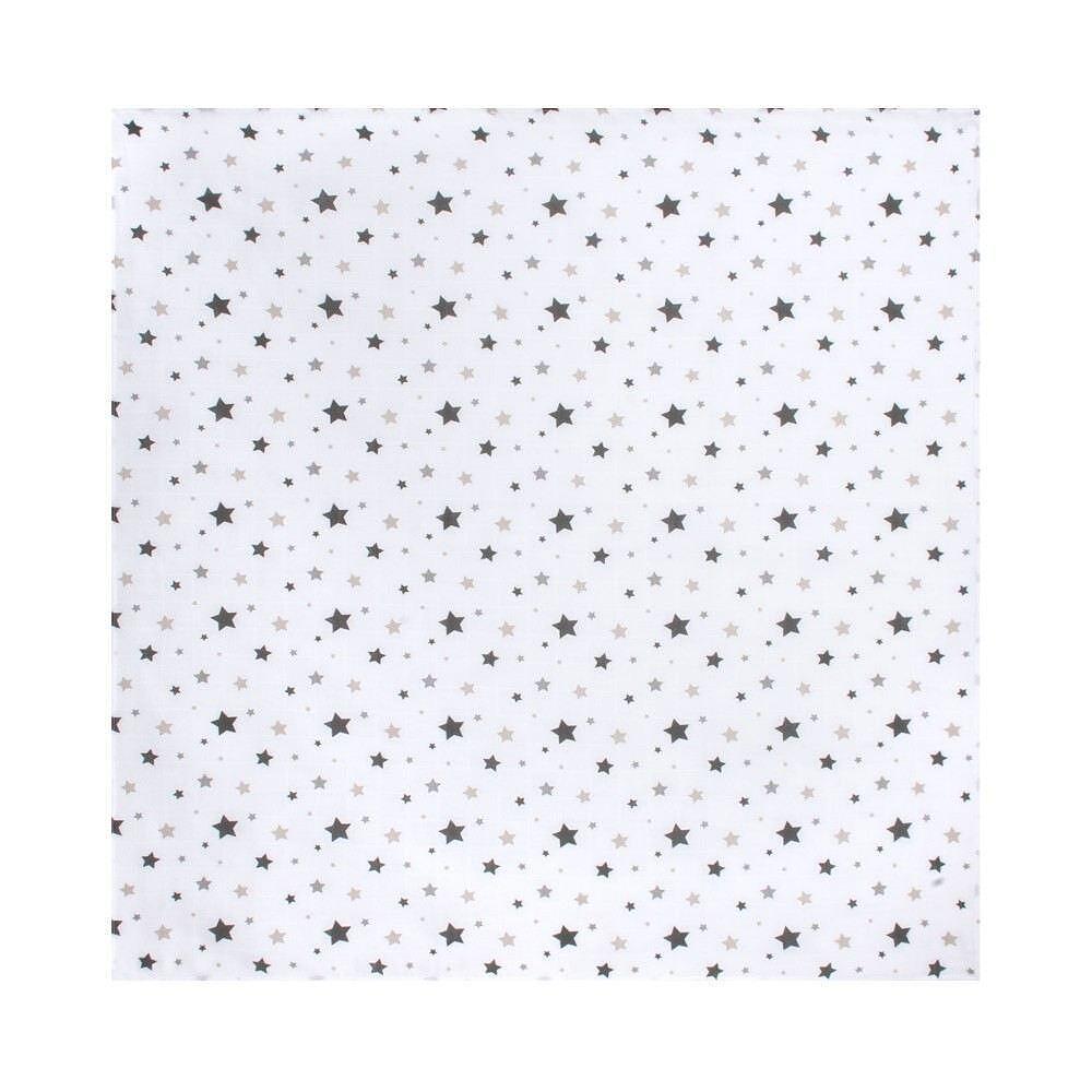 Муселинова Пелена 100x100 Cm Падащи Сиви Звезди 353 140 13 Sevi Baby