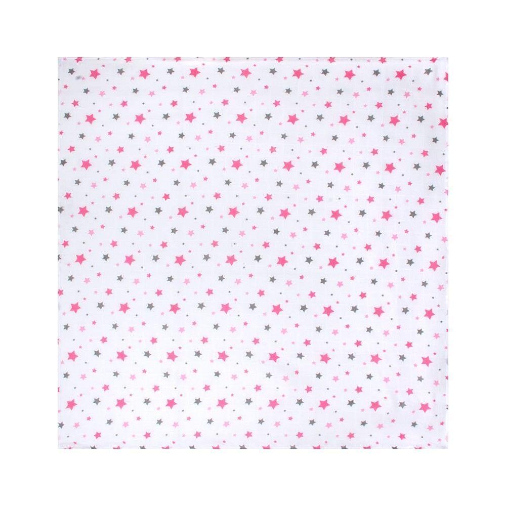 Муселинова Пелена 100x100 Cm Падащи Розови Звезди 353 140 2 Sevi Baby
