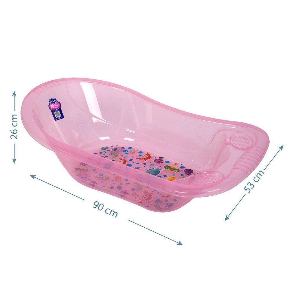 Прозрачна Вана С Морско Дъно Розова 80 2 Sevi Baby