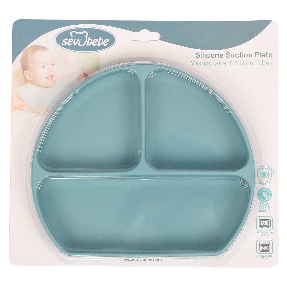 Силиконова Чиния С Вакуумно Дъно Зелено 525 15 Sevi Baby