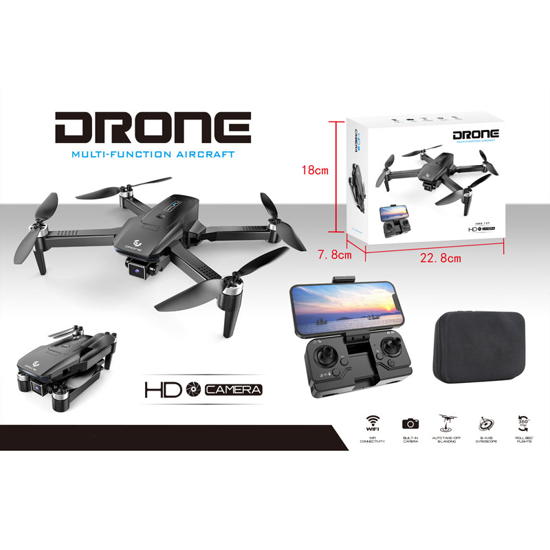 Сгъваем Дрон С 720p Hd Камера, Wifi Управление, Черен Crazon