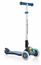 Сгъваема Тротинетка Elite Light Със Светещи Гуми И Платформа - Синя --- BebeMama