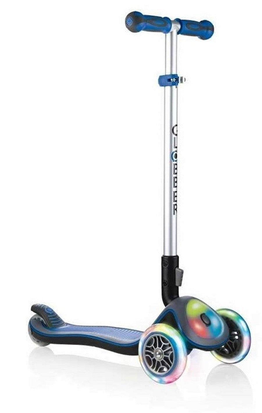 Сгъваема Тротинетка Elite Light Със Светещи Гуми И Платформа - Синя --- BebeMama