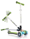 Сгъваема Тротинетка Elite Light Със Светещи Гуми И Платформа - Зелена - Тротинетки - Globber - BebeMama