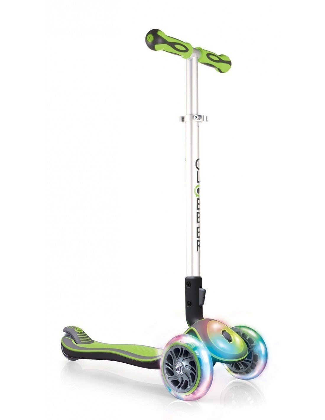 Сгъваема Тротинетка Elite Light Със Светещи Гуми И Платформа - Зелена --- BebeMama