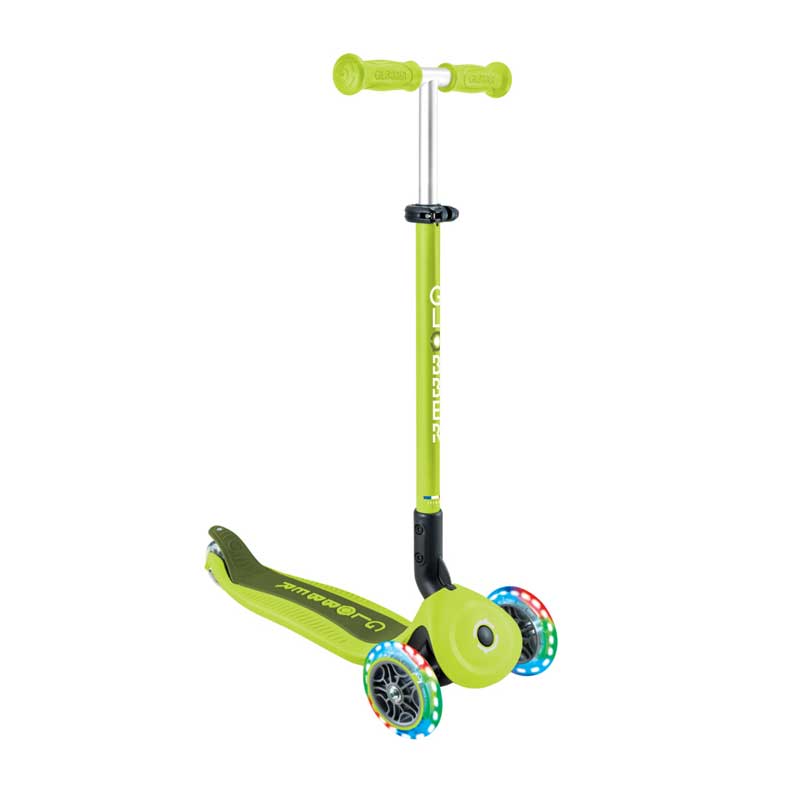 Сгъваема Тротинетка С Родителски Контрол 5 В 1 Globber Go Up Active Lights Лайм --- BebeMama