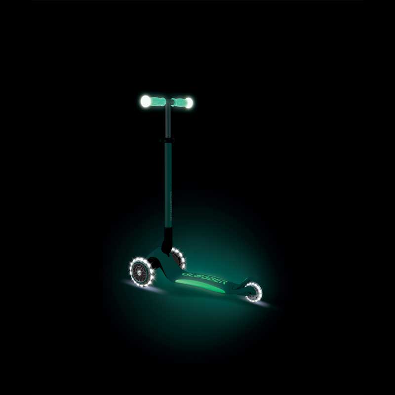 Сгъваема Тротинетка Със Светещи Дръжки Elite Glow Lights, Ментова Globber