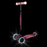 Сгъваема Тротинетка Със Светещи Дръжки Elite Glow Lights, Цвят Корал Globber