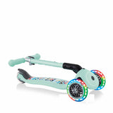 Сгъваема Тротинетка Със Светещи Колела Globber Junior Fantasy Lights Ментово Зелена --- BebeMama