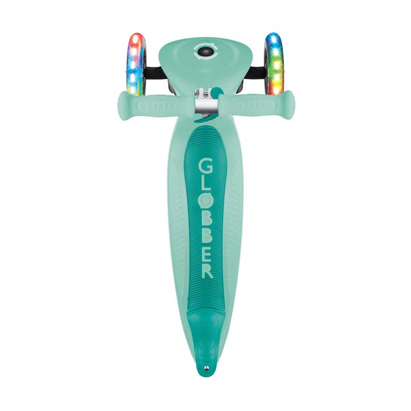 Сгъваема Тротинетка Със Светещи Колела, Junior , За Деца Над 2 Г., Мента Globber