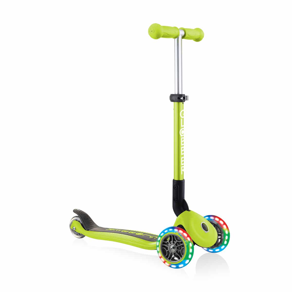 Сгъваема Тротинетка Със Светещи Колела Globber Junior - 2+ Г. Зелена --- BebeMama