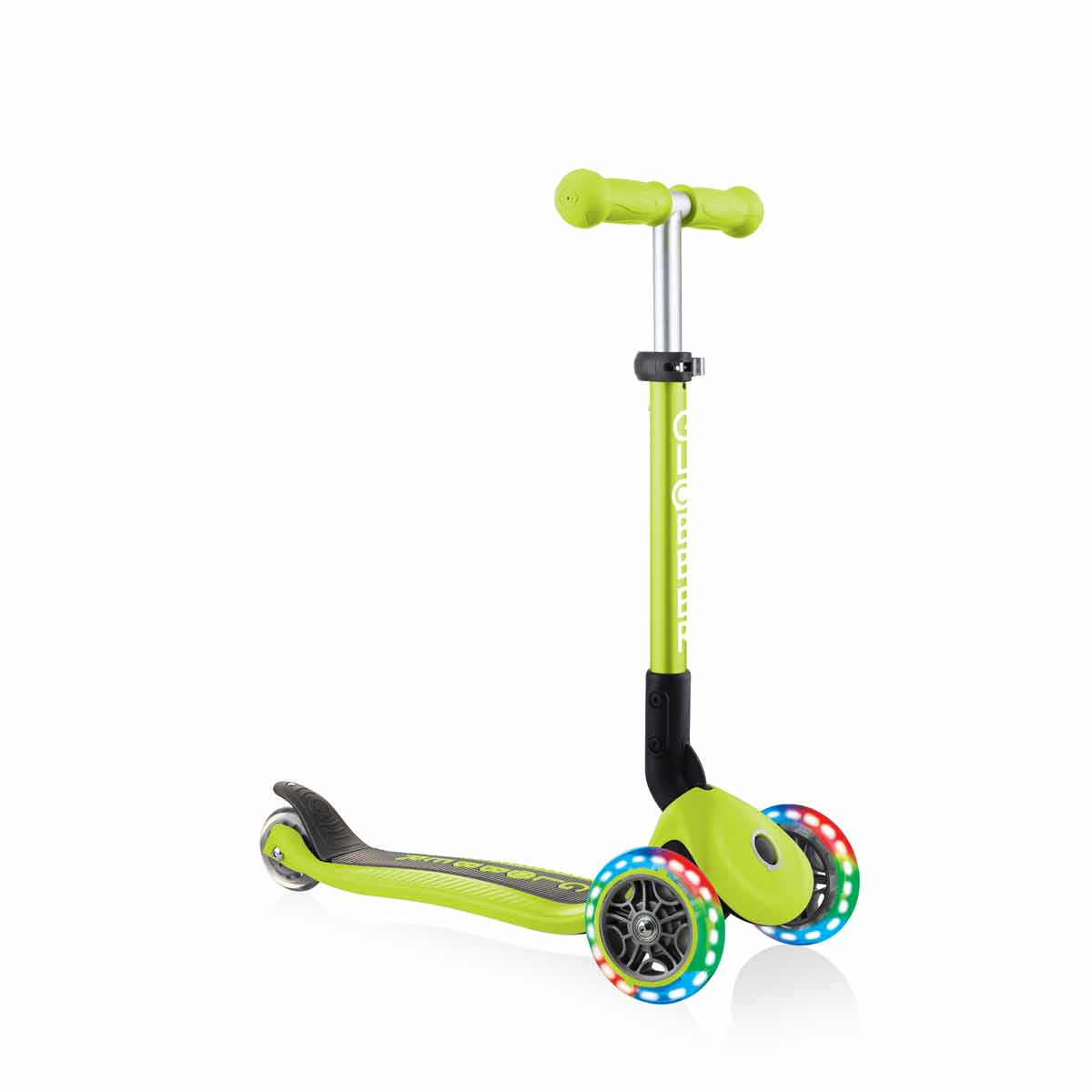 Сгъваема Тротинетка Със Светещи Колела Globber Junior - 2+ Г. Зелена --- BebeMama