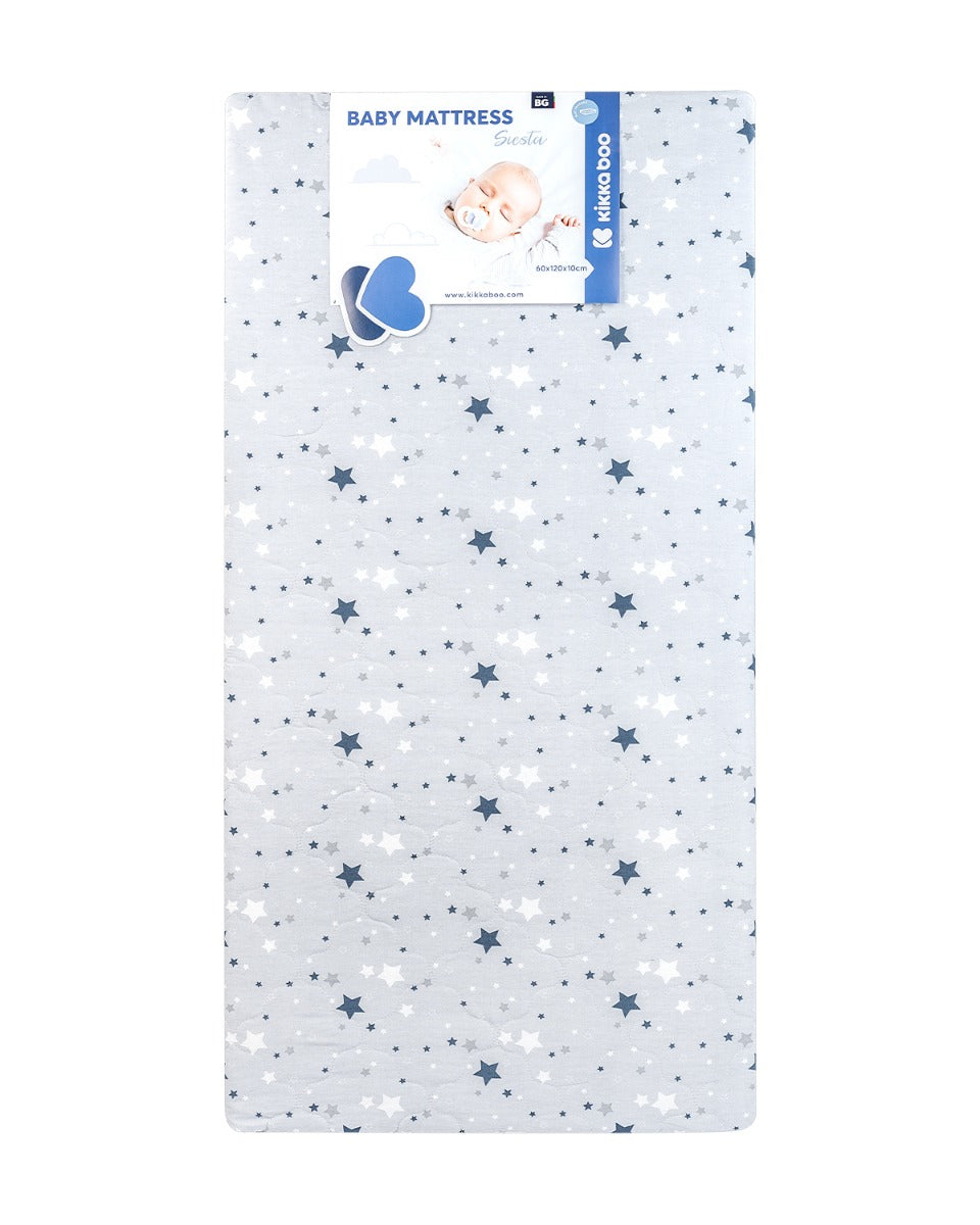 Матрак Siesta 60Х120Х10См Stars Grey --- BebeMama