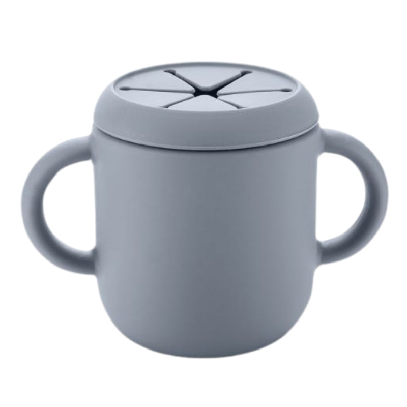 Силиконова Чашка 2В1 Reer Сива --- BebeMama