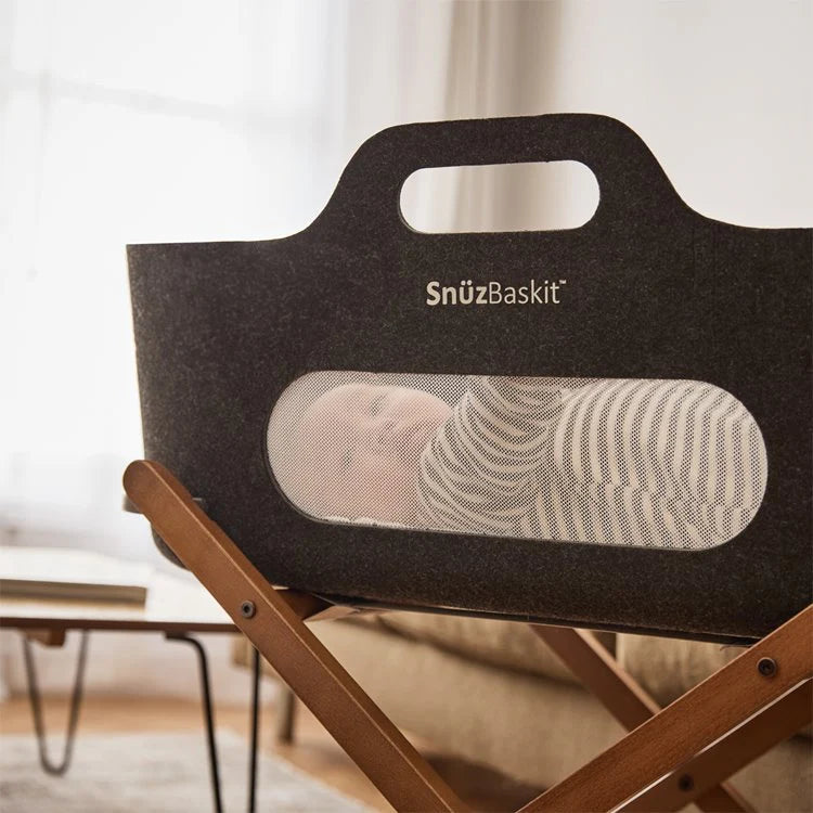 Бебешка Кошница За Спане Snuzbaskit Graphite Walnut Snüz