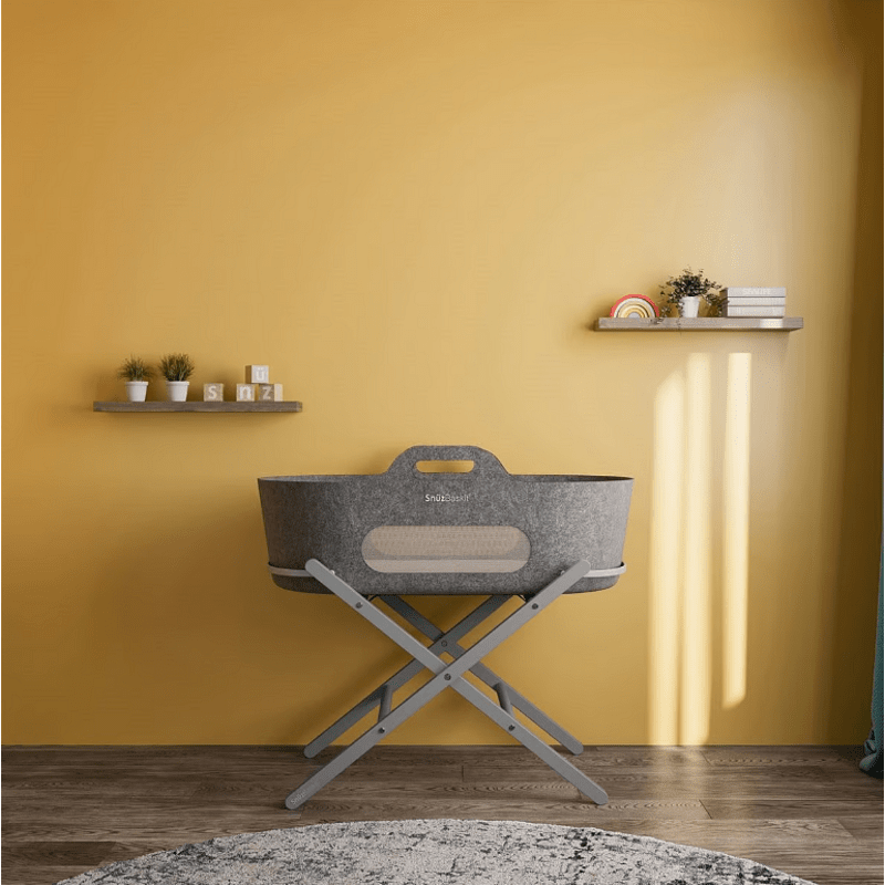 Бебешка Кошница За Спане Snuzbaskit Dark Grey Moses Basket & Dove Grey Snüz