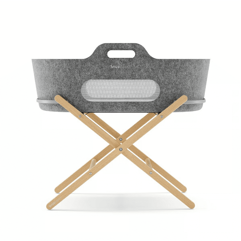 Бебешка Кошница За Спане Snuzbaskit Dark Grey Moses Basket & Natural Beech Snüz