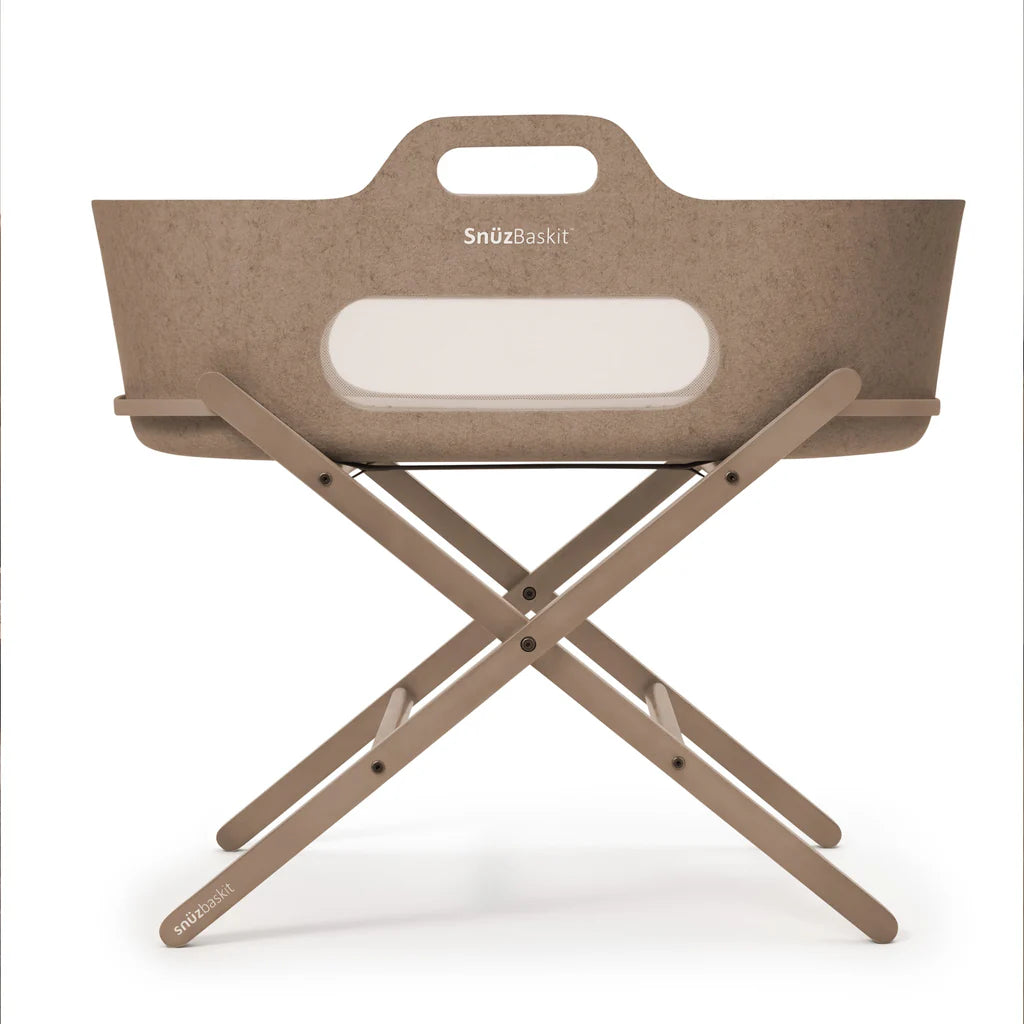 Бебешка Кошница За Спане Snuzbaskit Mocha Moses Basket Mocha Stand Snüz