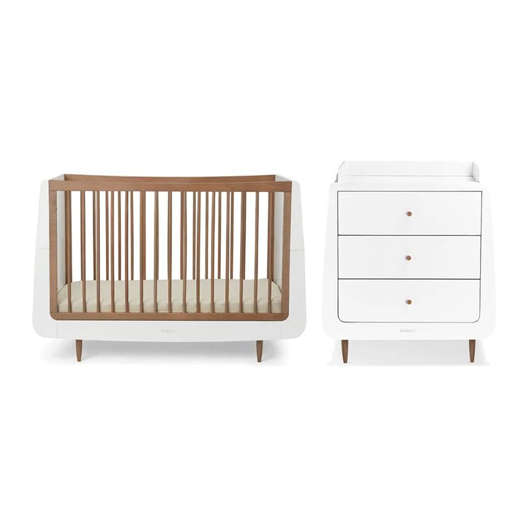 Бебешки Скрин Повивалник Snuzkot Skandi Walnut Snüz