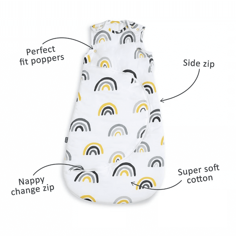 Чувал За Спане С Цип Snuzpouch (0 6 М.) Mustard Rainbow Snüz