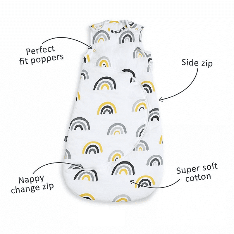 Летен Чувал За Спане С Цип Snuzpouch (0 6 М.) Mustard Rainbow Snüz