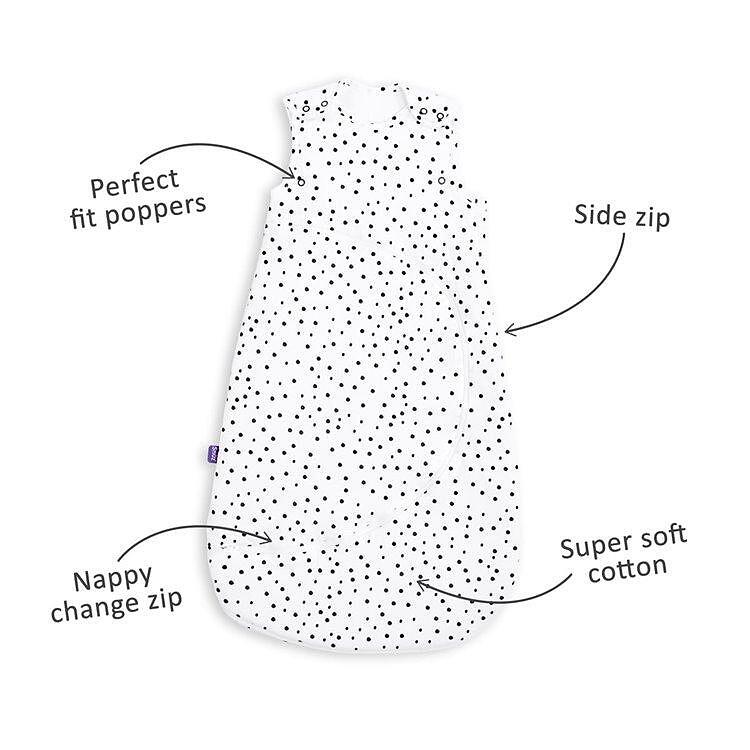 Летен Чувал За Спане С Цип Snuzpouch (0 6 М.) Black Spots Snüz